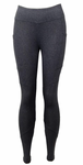 Crossover Leggings with Stash Pocket - Gray