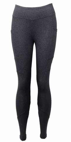 Crossover Leggings with Stash Pocket - Gray