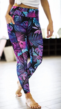 Crossover Leggings with Stash Pocket - Prismatic