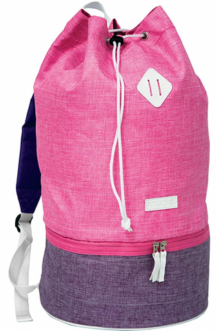 Throwback Active Lifestyle Daypack Bucket Bag Backpack - Pink